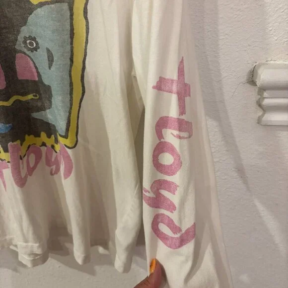 Daydreamer Pink Floyd Division bell long sleeve tee in Vintage white - Picture 6 of 7